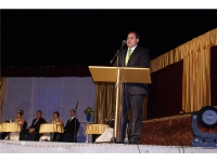 13-08-2012: El presidente de la Diputación Provincial y del Partido Popular de Albacete, Francisco Núñez, en la coronación de las reinas de las fiestas de Montealegre del Castillo.