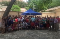 12-06-2016: Comida en la Plaza de las Agustinas, con afiliados del PP de Almansa, con presencia de Paco Núñez, y los candidatos al Congreso y Senado.