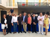 12-06-2016: Marcial Martín y Francisco Molinero, en el concierto de la banda joven de Caudete, junto a Mar Requena, candidata al Senado.