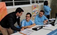 11-04-2015: El candidato a la Alcaldía de Albacete por el Partido Popular, Javier Cuenca, ha asistido esta tarde al XX Campeonato Regional de Fútbol Sala organizado por la Federación de Deportes de Personas con Discapacidad Intelectual de Castilla-La Mancha (Fecam).