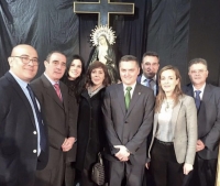 11-02-2016: Presentación en Hellín de los carteles y revistas de Semana Santa, con presencia de los concejales; alcalde de Tobarra, Pío Bernabéu; la diputada nacional, Carmen Navarro y el diputado provincial Oscar Tomás.