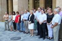 25-07-2013: Minuto de silencio en la puerta del Ayuntamiento de Albacete.