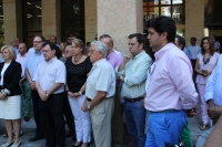 25-07-2013: Minuto de silencio en la puerta del Ayuntamiento de Albacete.