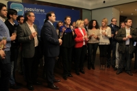 23-12-2013: Imagen de María Dolores Cospedal en el brindis realizado tras el Comité de Dirección del PP de Albacete.