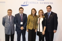 01-02-2013: Los presidentes de Diputación de Albacete, Guadalajara, Cuenca y Toledo y, a la vez, del PP en sus respectivas provincias, con la presidenta de Castilla-La Mancha, María Dolores Cospedal, en Fitur.