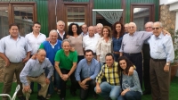 26-10-2014: La diputada provincial Carlota Romero se reunió con el PP de Montealegre, encabezados por el alcalde Sinforiano Montes y el vicesecretario de NNGG, Francisco Millán.