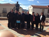 26-02-2014: La diputada nacional Irene Moreno y los diputados provinciales Abelardo Gálvez y Carmen Álvarez con militantes del PP de Riópar.