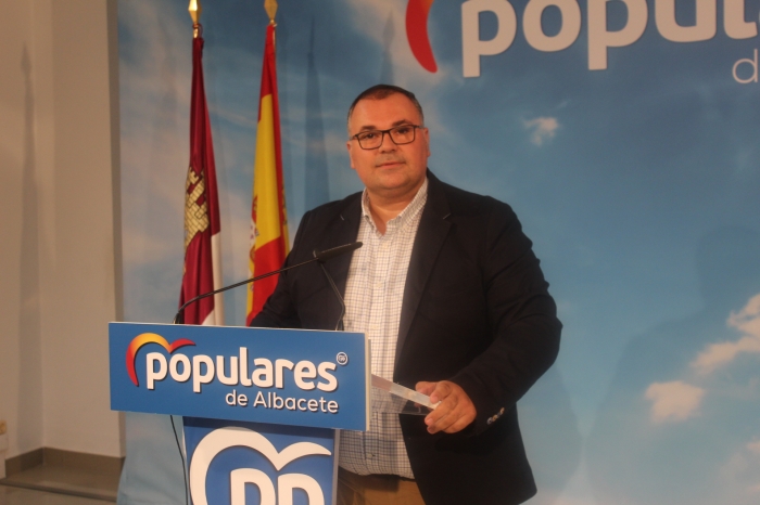 Bernardo Ortega, en la sede del PP de Albacete.