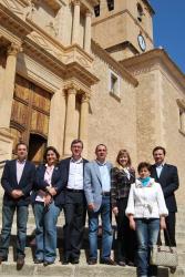 La candidatura, en la Plaza de la Iglesia de Hellín.