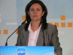 Amalia GutiÃ©rrez, en la sede provincial del PP.