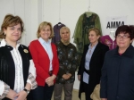 Carmen Bayod con Maravillas Falcón, Eva Navarro y Josefa González en la asociación AMMA