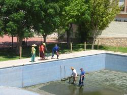 Labores de limpieza, a 16 de julio.