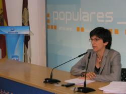 Natalia Tutor, en la sede provincial del PP.