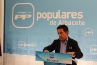 Antonio Martínez, en la sede del PP de Albacete.