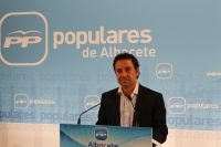 Antonio Martínez, en la sede del PP.