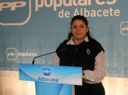 Cesárea Arnedo, en la sede provincial del PP.