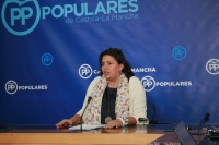 Cesárea Arnedo, en las Cortes de Castilla-La Mancha.