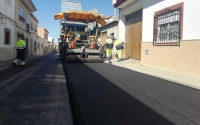 Asfaltado de calles en Villarrobledo.