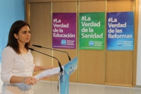 Belén Torres, en la sede provincial del PP.