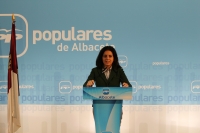 Belén Torres, en la sede provincial del PP.