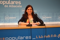 Belén Torres en rueda de prensa.