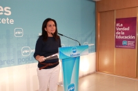 Belén Torres en rueda de prensa.