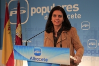 Belén Torres en rueda de prensa.