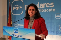 Belén Torres en rueda de prensa.