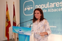 Belén Torres en rueda de prensa.