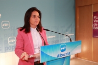 Belén Torres en rueda de prensa.