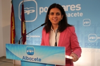 Belén Torres en rueda de prensa.