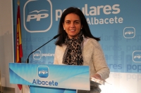 Belén Torres en rueda de prensa.