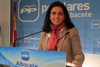 Belén Torres en rueda de prensa.