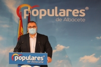 Bernardo Ortega, en la sede del PP de Albacete.