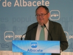 Dimas Cuevas, en la sede provincial del PP.