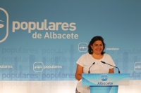 Cesárea Arnedo, en la sede provincial del PP.