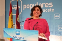 Cesárea Arnedo en rueda de prensa.