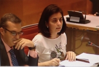 Belén Torres, durante su intervención en la Cámara Alta.