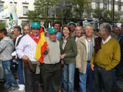 Cospedal, en la multitudinaria manifestaciÃ³n del campo espaÃ±ol.