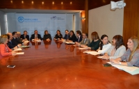 Reunión del Grupo Parlamentario Popular de CLM con la presidenta del Partido, María Dolores Cospedal.