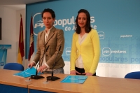 Cristina Molina y María Delicado en rueda de prensa.