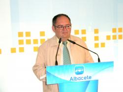 Dimas Cuevas, en la sede provincial del PP.