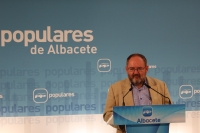 Dimas Cuevas, en la sede provincial del PP.