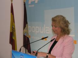 Encarnación Naharro, en la sede provincial del PP.