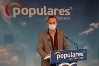 Fermín Gómez, en la sede del PP de Albacete.