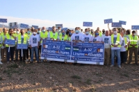 Acto reivindicativo de la A-32 en el límite provincial entre Albacete y Jaén