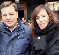 El portavoz del Grupo Popular, Manuel Serrano, junto a la concejal María Gil