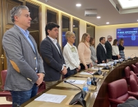 Los concejales del Grupo Popular durante el Pleno celebrado en el Ayuntamiento de Albacete