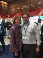 María Dolores Cospedal y Paco Núñez, durante el XVIII Congreso Nacional del PP que se celebra en Madrid.