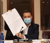 Manuel Serrano, portavoz del Grupo Municipal del Partido Popular de Albacete durante la sesión plenaria